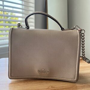 Kate Spade Patterson Drive Medium Maisie Satchel Taupe White